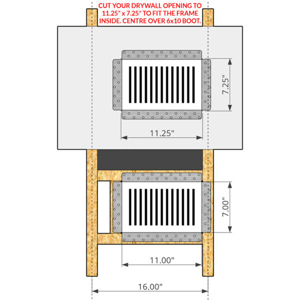 BreezeLux 6x10 Supply Vent