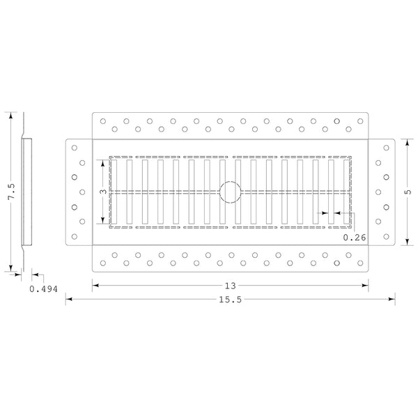 BreezeLux 4x12 Supply Vent