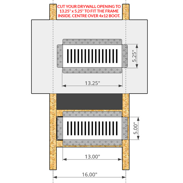 BreezeLux 4x12 Supply Vent