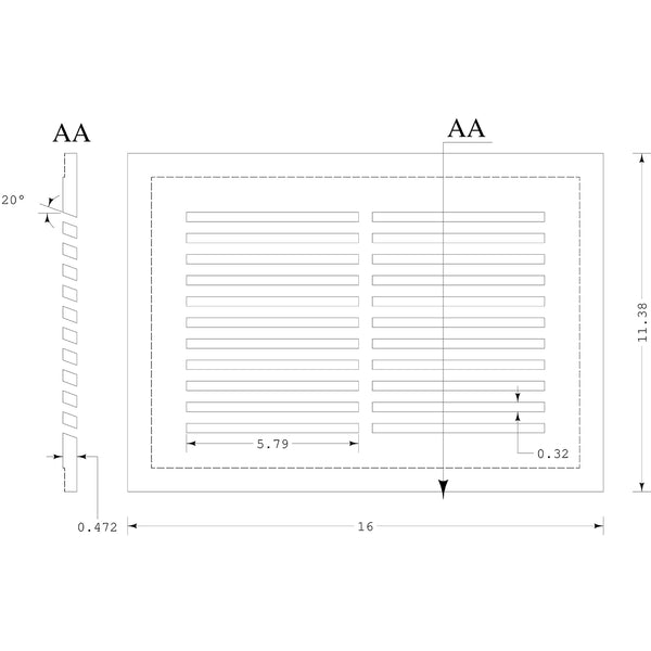 PermaFlow 14 Return Air Vent