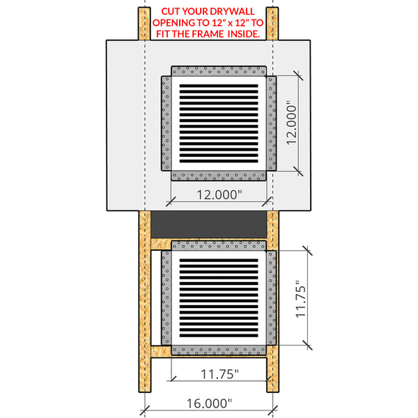 SilhouEase 12 Exhaust Fan and Air Return Cover